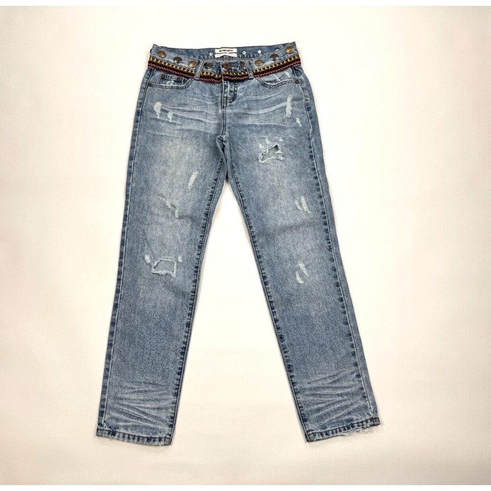 Oneteaspoon Awesome Baggies Jeans Women 26‎ Flaw* Embellished Distressed Cotton